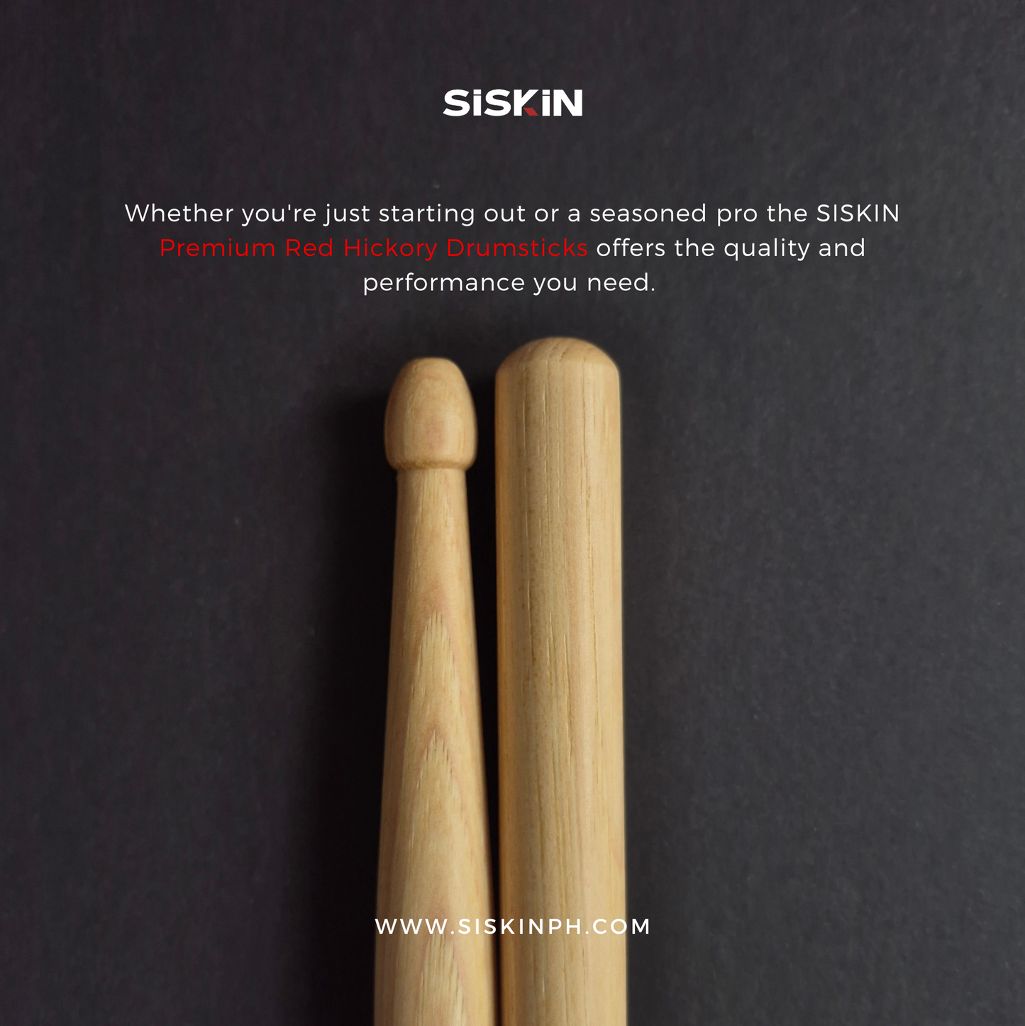 The Masters Red Premium Hickory Drumsticks