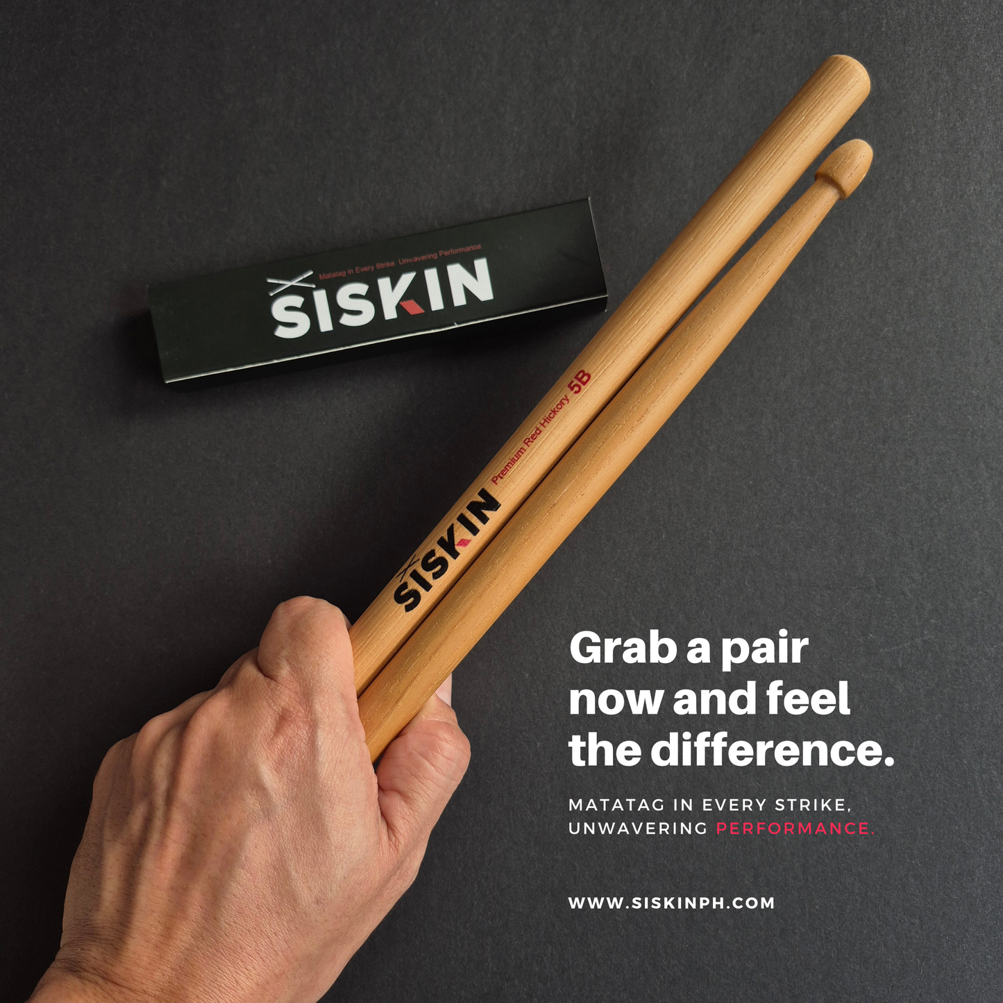 The Masters Red Premium Hickory Drumsticks