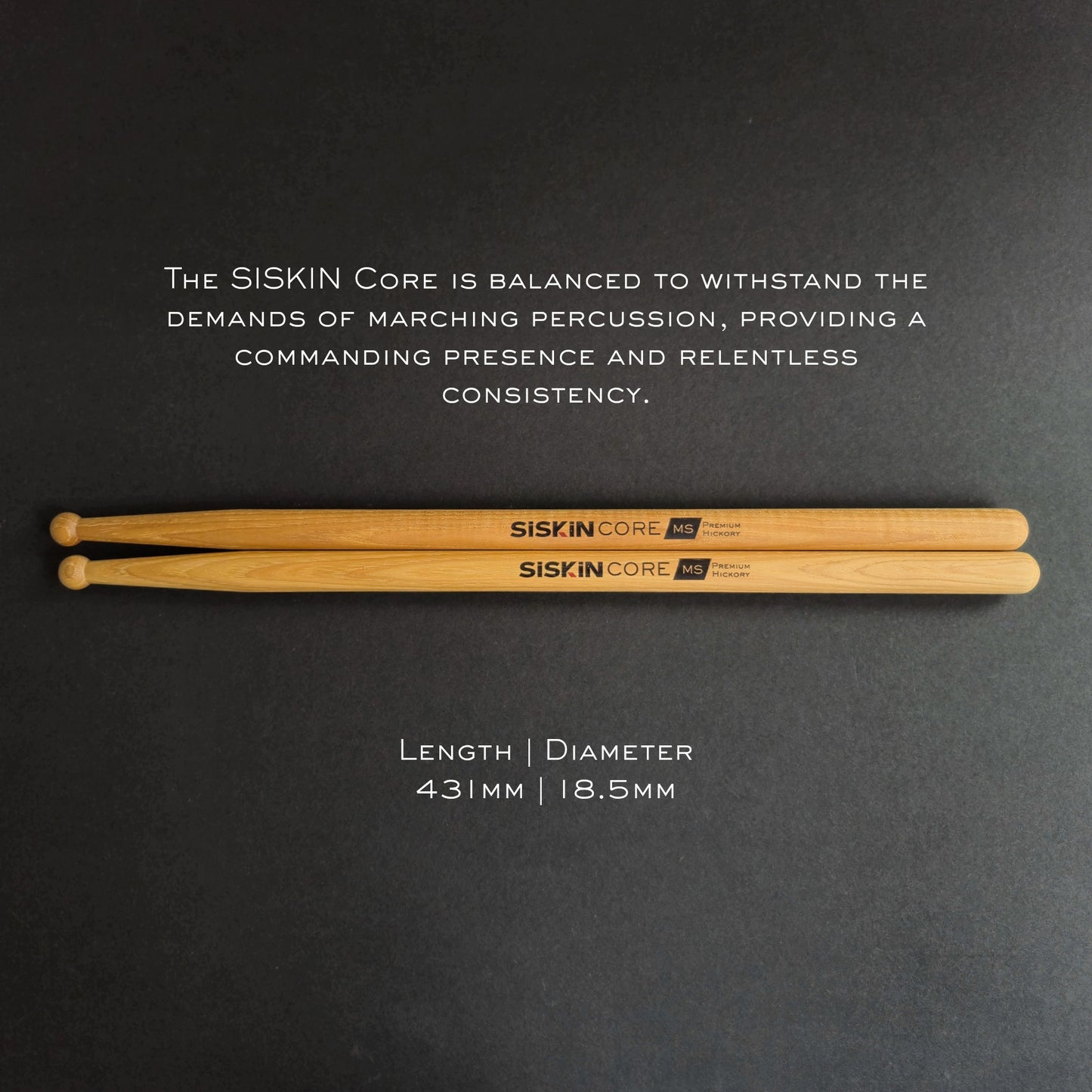 The Core Marching Snare Drumsticks
